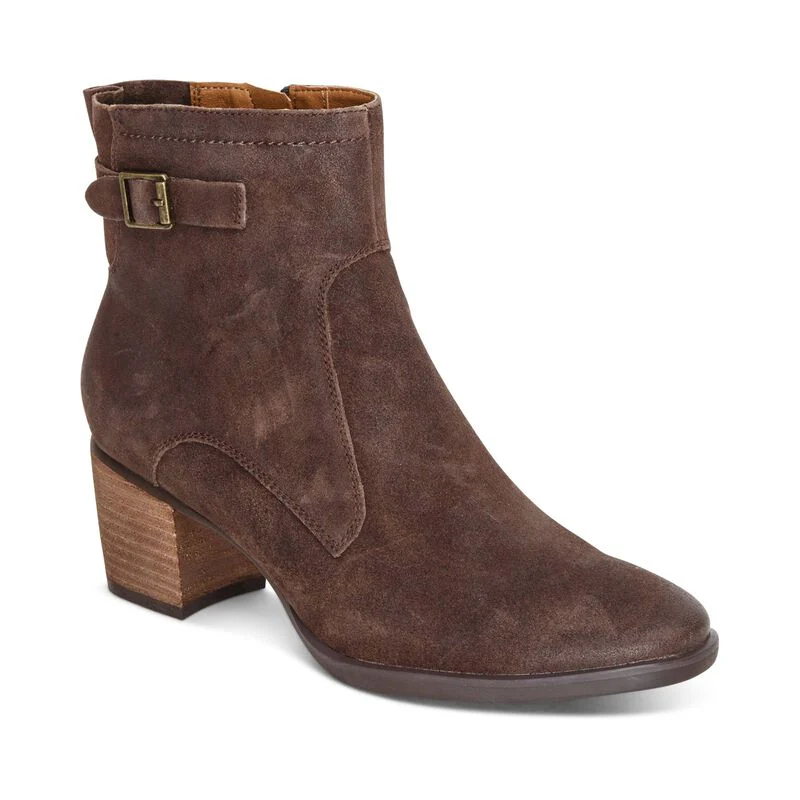 WOMEN'S AETREX RUBI BUCKLE BOOT | BROWN - Image 4