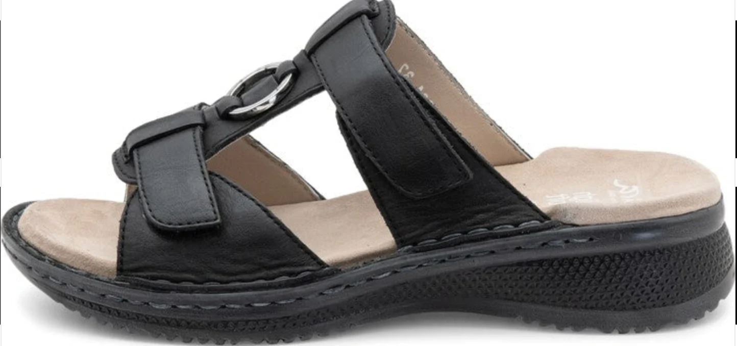 WOMEN'S ARA HERRA SLIDE SANDAL | BLACK - Image 2