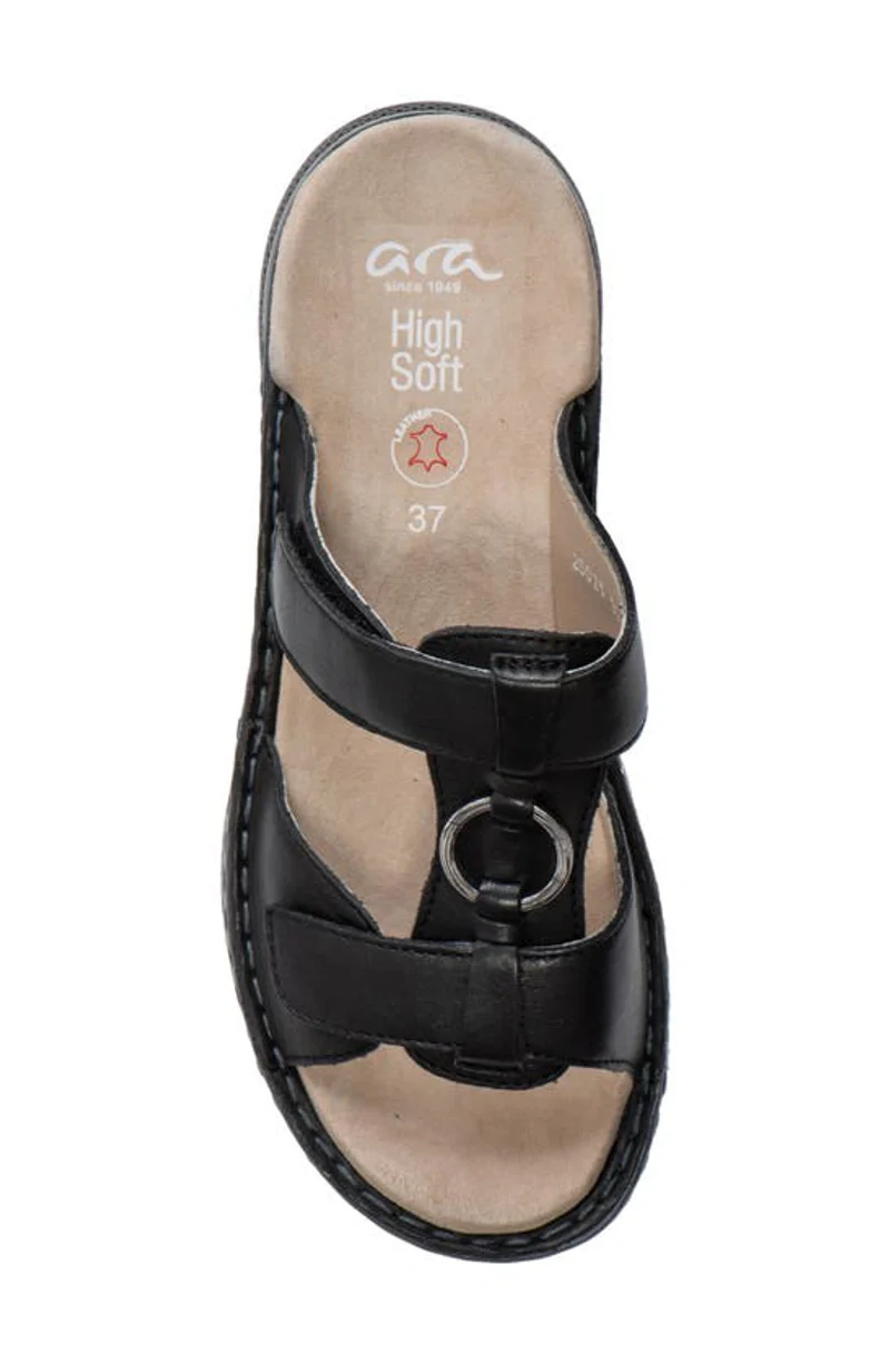 WOMEN'S ARA HERRA SLIDE SANDAL | BLACK - Image 3