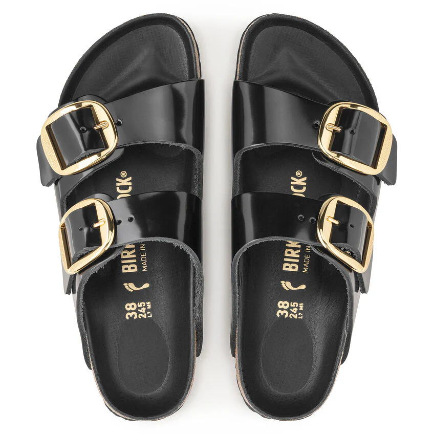 WOMEN'S BIRKENSTOCK ARIZONA BIG BUCKLE | HIGH SHINE BLACK - Image 4