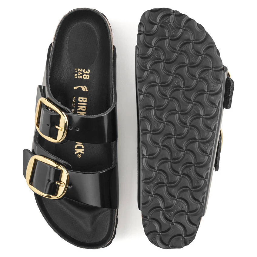 WOMEN'S BIRKENSTOCK ARIZONA BIG BUCKLE | HIGH SHINE BLACK - Image 5