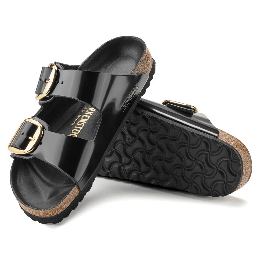 WOMEN'S BIRKENSTOCK ARIZONA BIG BUCKLE | HIGH SHINE BLACK - Image 6
