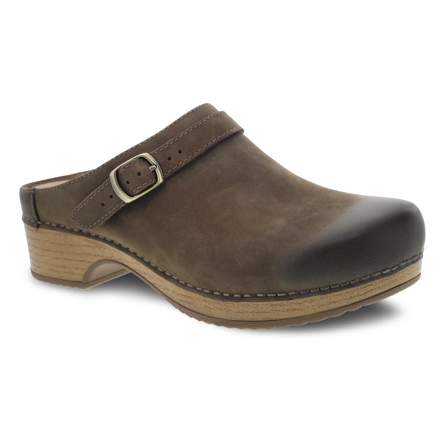 WOMEN'S DANSKO BERRY | MUSHROOM BURNISHED NUBUCK MULE - Image 3