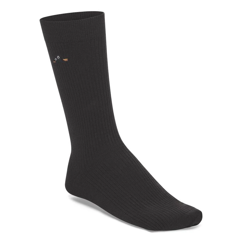 BIRKENSTOCK MEN'S COTTON RIBBED SOCKS | BLACK