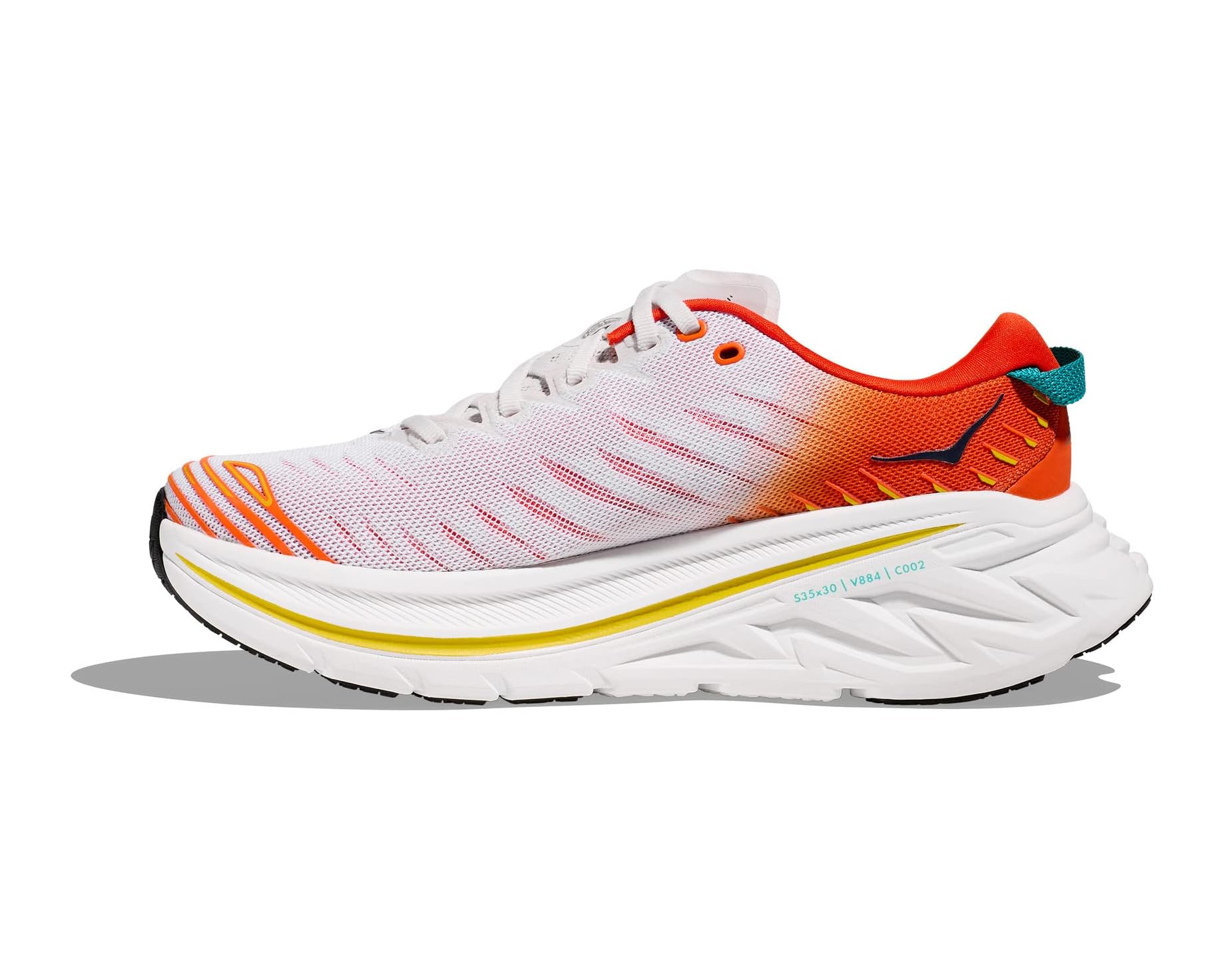 MEN'S HOKA BONDI X  | BLANC DE BLANC / FLAME - Image 2