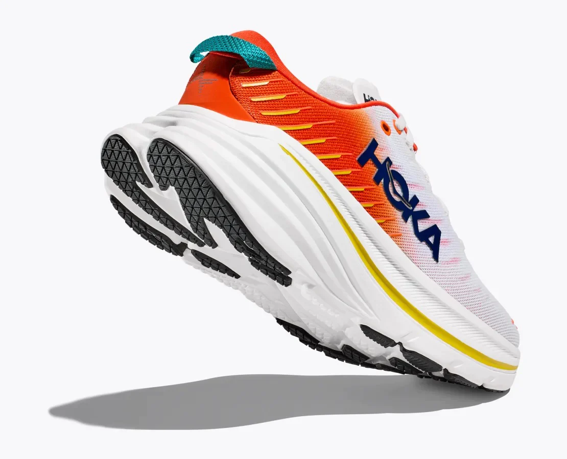 MEN'S HOKA BONDI X  | BLANC DE BLANC / FLAME - Image 5