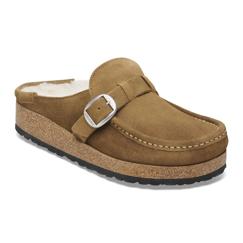 WOMEN'S BIRKENSTOCK BUCKLEY SHEARLING | TEA - Image 2