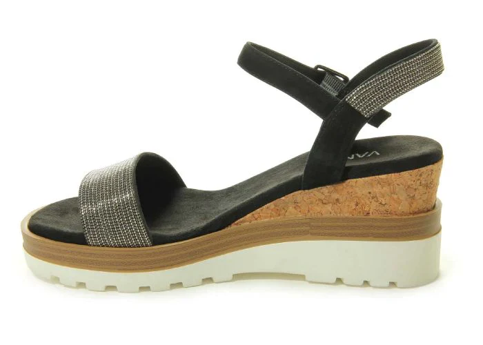 WOMEN'S VANELI CEDRA WEDGE SANDAL | BLACK SUEDE - Image 2