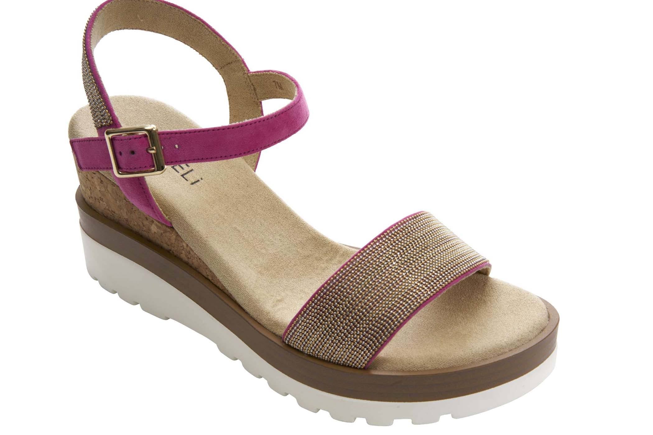 WOMEN'S VANELI CEDRA WEDGE SANDAL | FUSHIA SUEDE - Image 3