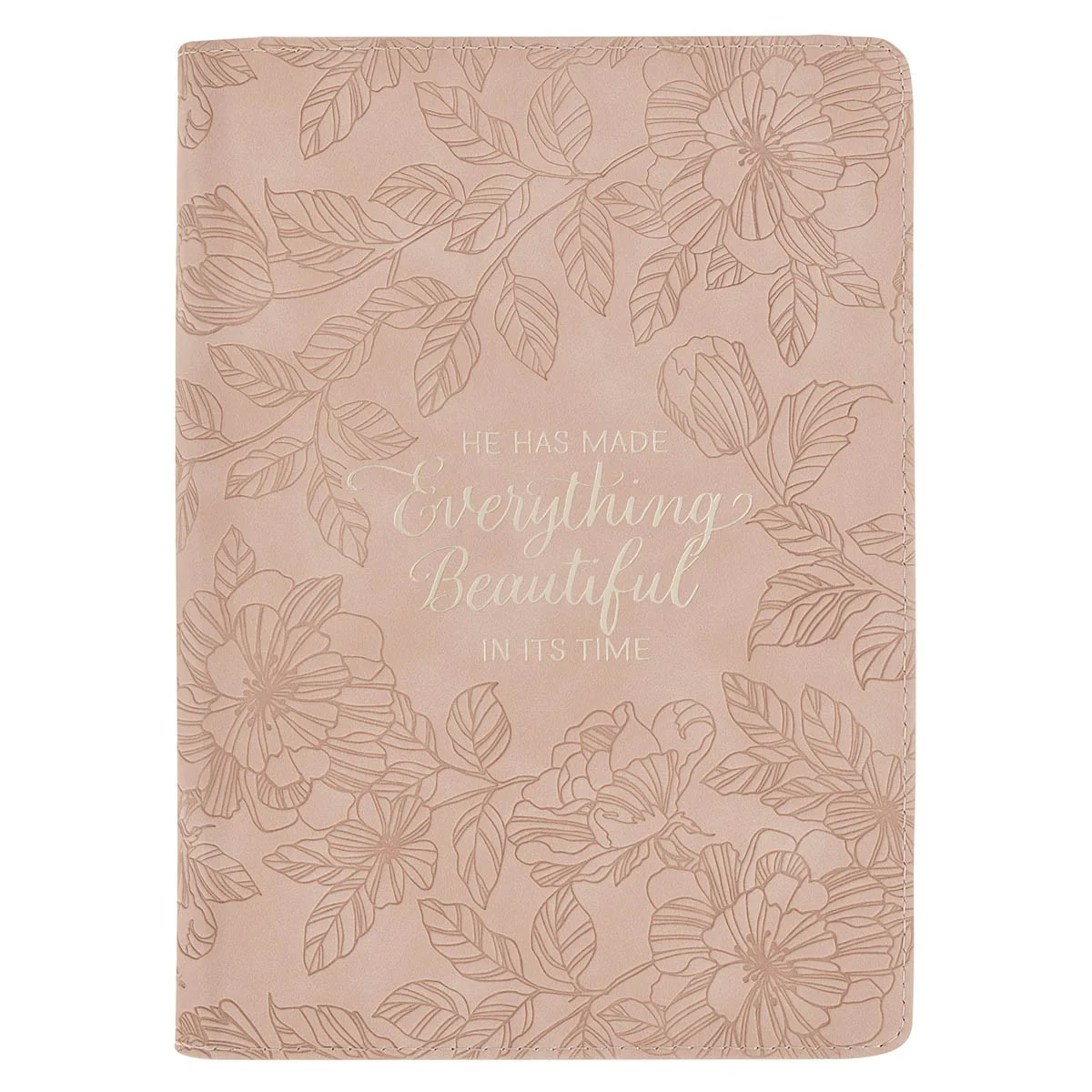 CHRISTIAN ART GIFTS FLORAL JOURNAL WITH ZIPPER| CLASSIC PINK