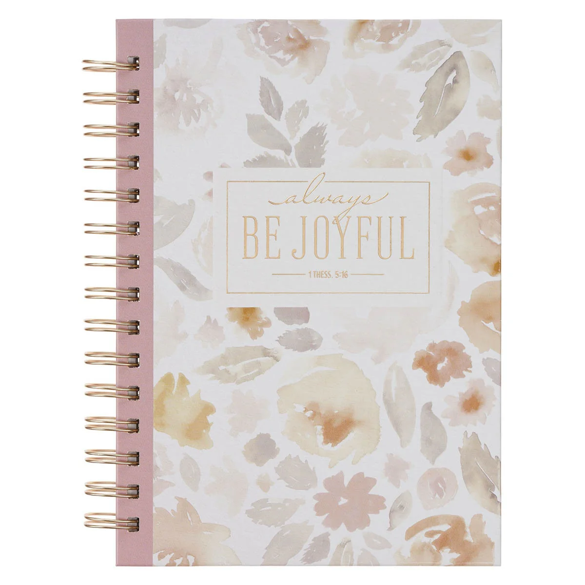 CHRISTIAN ART GIFTS SPIRAL JOURNAL | PINK FLORAL