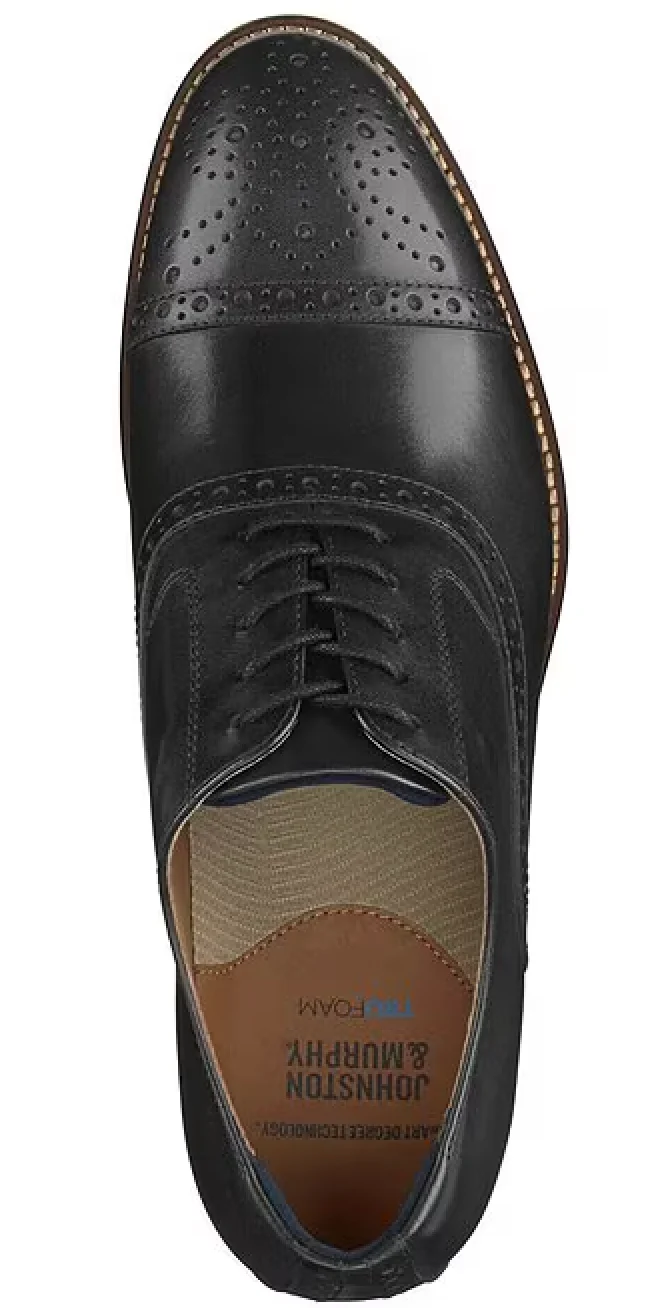 MEN'S JOHNSTON & MURPHY CONARD 2.0 CAP TOE | BLACK - Image 7