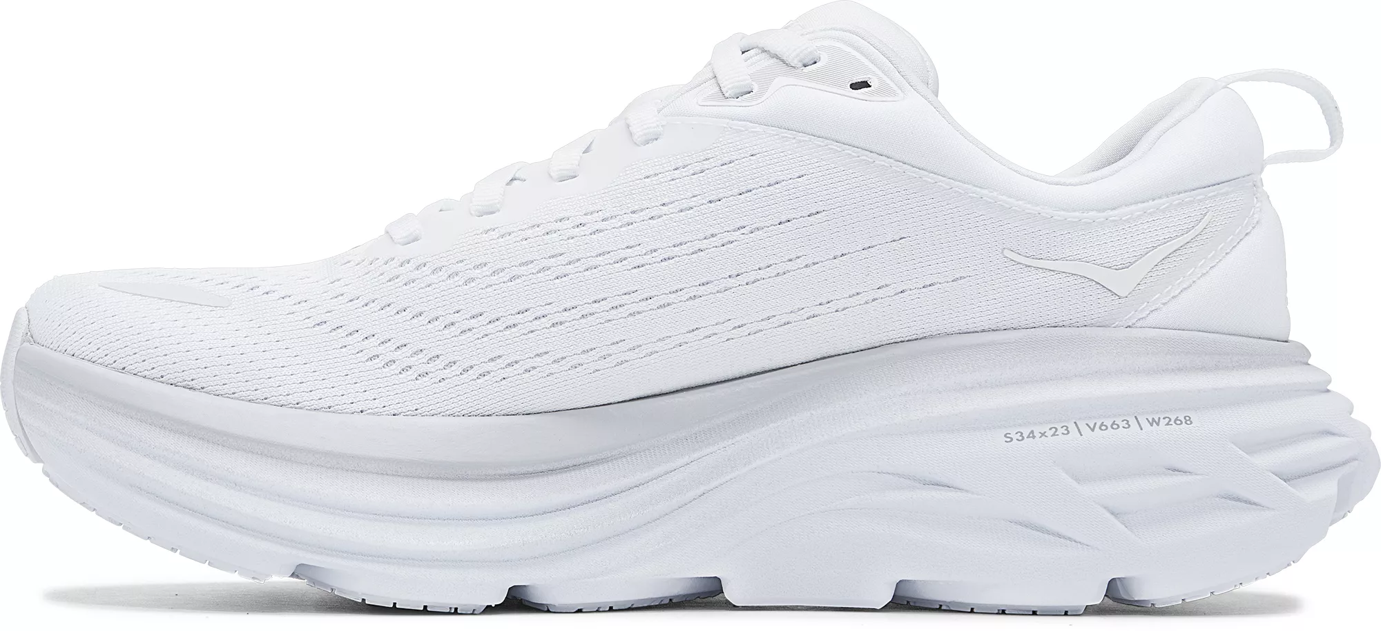 WOMEN'S HOKA BONDI 8 | WHITE / WHITE - Image 4