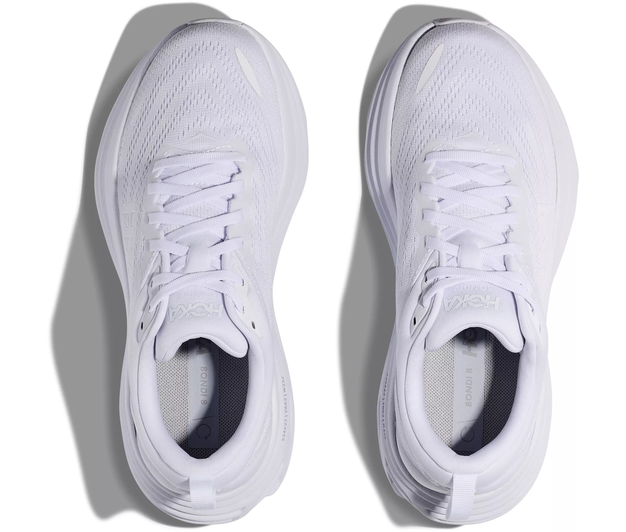 WOMEN'S HOKA BONDI 8 | WHITE / WHITE - Image 5