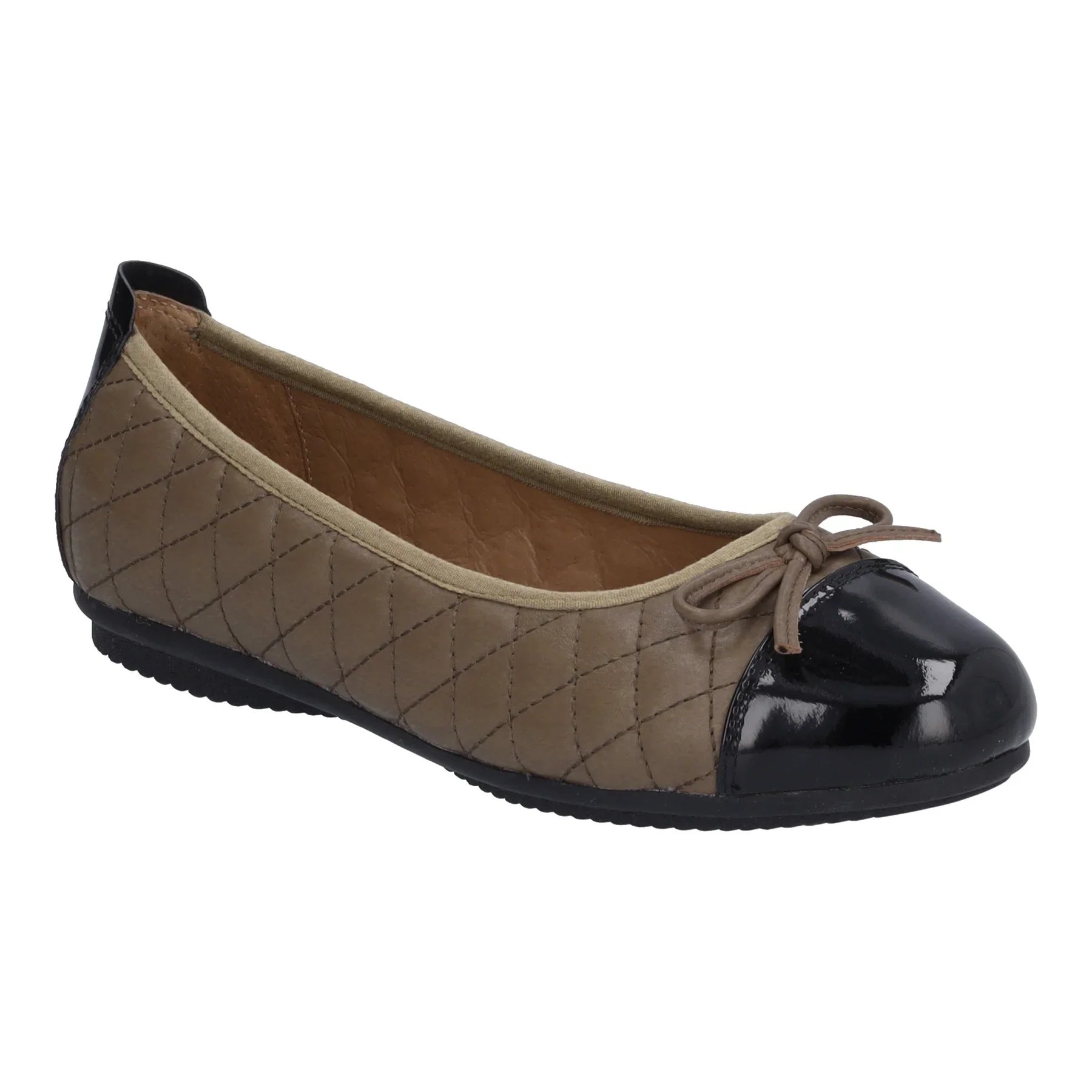 WOMEN'S JOSEF SEIBEL PIPPA 76 BALLET FLAT | BEIGE / BLACK - Image 4