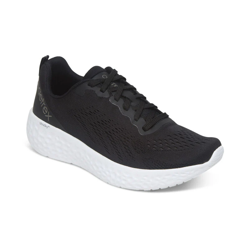 WOMEN'S AETREX DANIKA ARCH SUPPORT SNEAKER | BLACK - Image 4