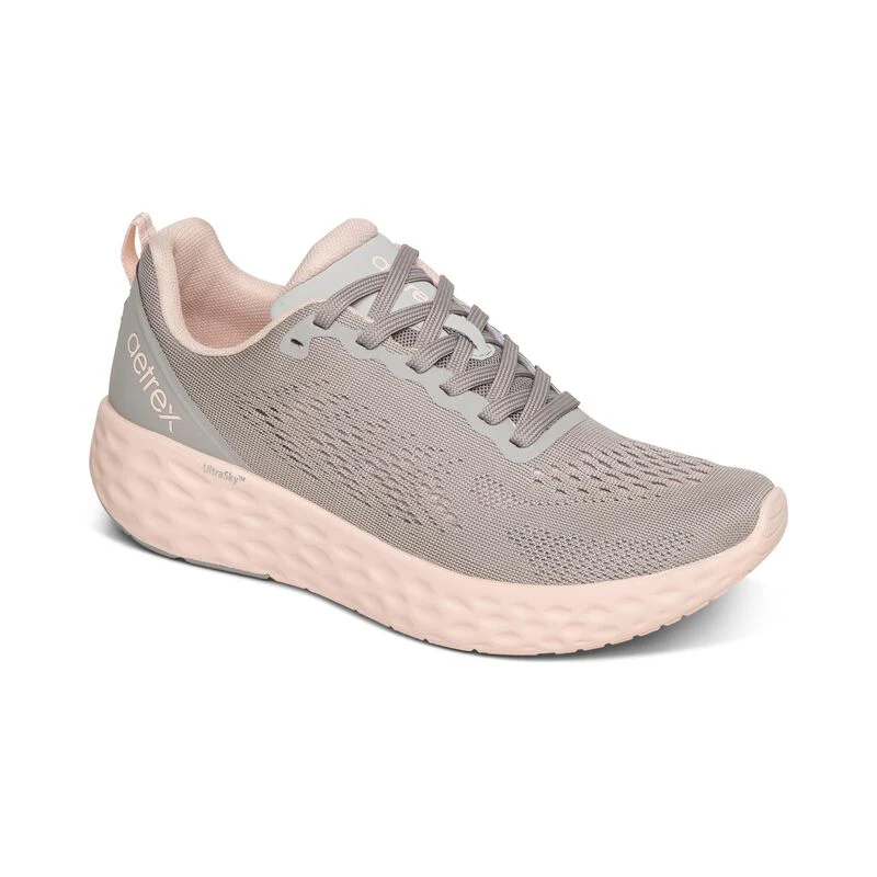 WOMEN'S AETREX DANIKA ARCH SUPPORT SNEAKER | GREY - Image 3