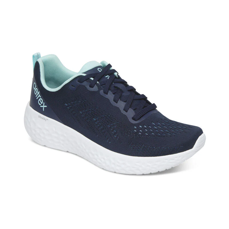 WOMEN'S AETREX DANIKA ARCH SUPPORT SNEAKER | NAVY - Image 3