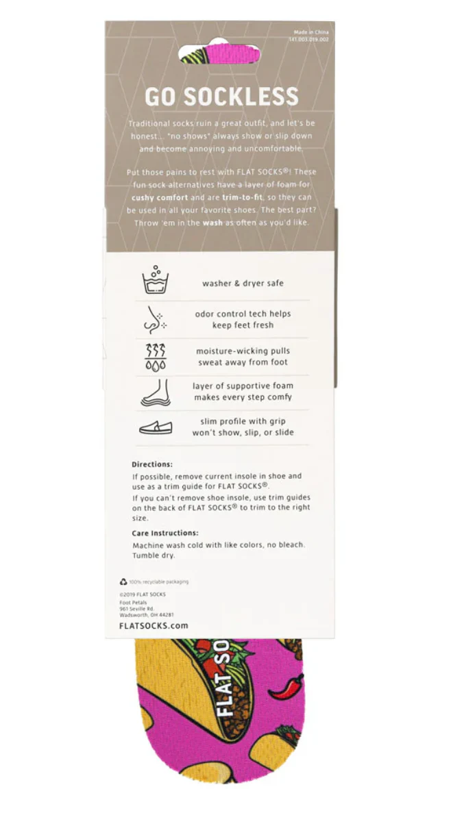 UNISEX FLAT SOCKS | TACO 'BOUT IT - Image 6