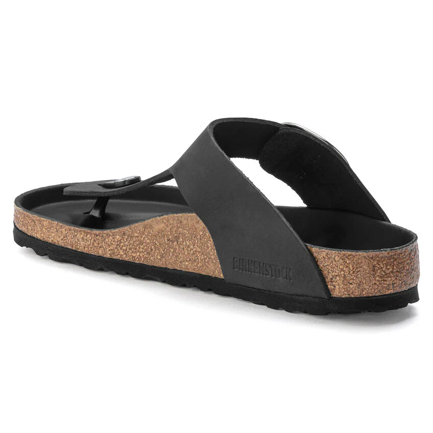 WOMEN'S BIRKENSTOCK GIZEH BIG BUCKLE SANDAL | BLACK OILED LEATHER - Image 11