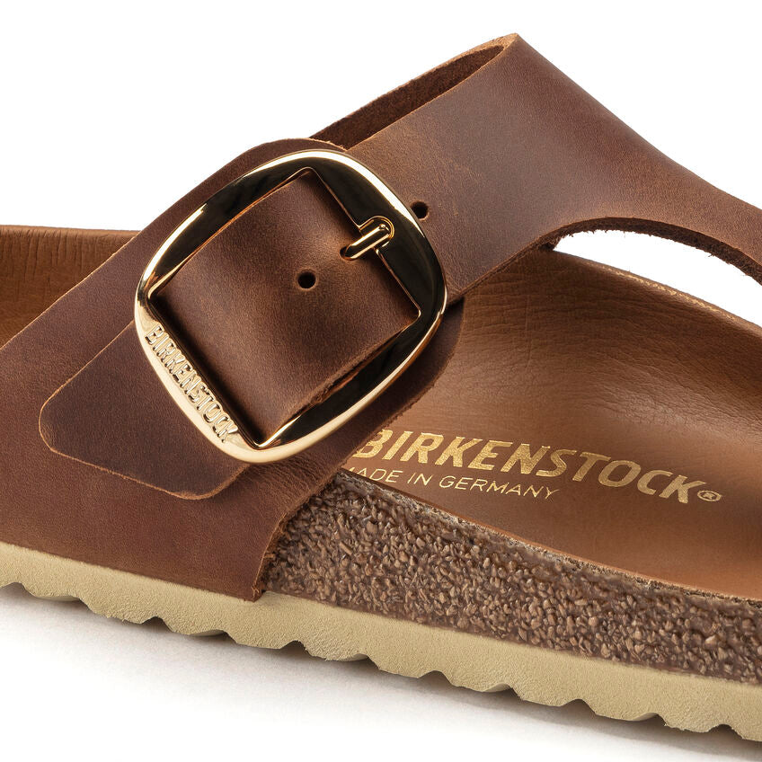 WOMEN'S BIRKENSTOCK GIZEH BIG BUCKLE SANDAL | COGNAC OILED LEATHER - Image 7