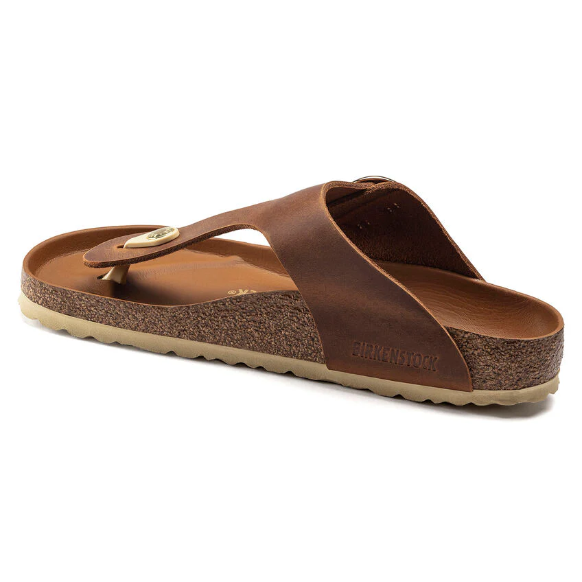 WOMEN'S BIRKENSTOCK GIZEH BIG BUCKLE SANDAL | COGNAC OILED LEATHER - Image 9