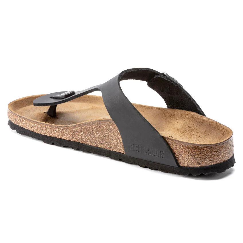 WOMEN'S BIRKENSTOCK GIZEH | BLACK OILED LEATHER - Image 9
