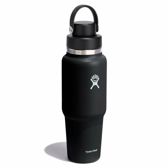HYDRO FLASK 32 OZ WIDE MOUTH TRAVEL BOTTLE WITH FLEX CHUG CAP | BLACK - Image 3