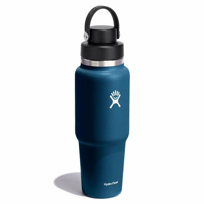 HYDRO FLASK 32 OZ WIDE MOUTH TRAVEL BOTTLE WITH FLEX CHUG CAP | INDIGO - Image 3