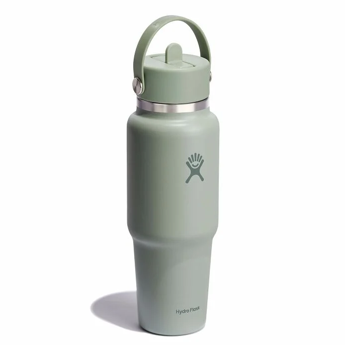 HYDRO FLASK 32 OZ WIDE MOUTH TRAVEL BOTTLE WITH FLEX STRAW CAP | TONAL AGAVE - Image 3