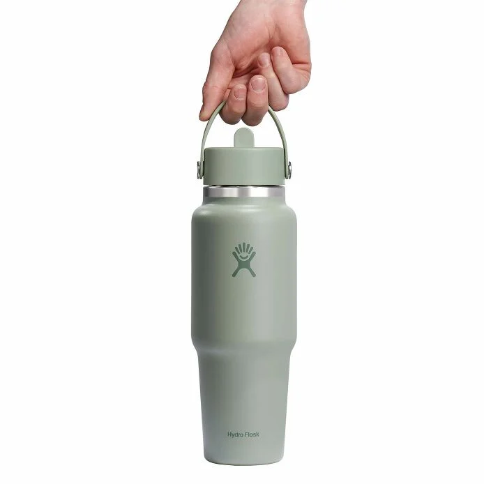 HYDRO FLASK 32 OZ WIDE MOUTH TRAVEL BOTTLE WITH FLEX STRAW CAP | TONAL AGAVE - Image 4