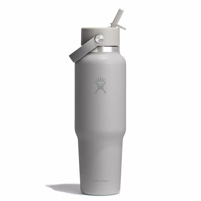 HYDRO FLASK 40 OZ WIDE MOUTH TRAVEL BOTTLE WITH FLEX STRAW CAP | TONAL BIRCH