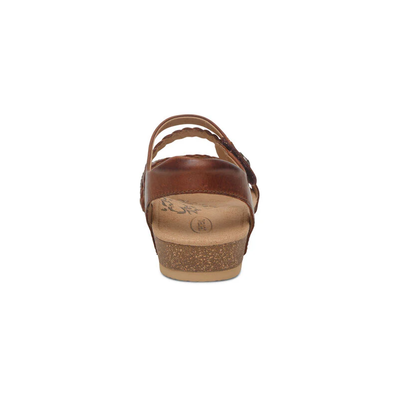 WOMEN'S AETREX JILLIAN BRAIDED QUARTER STRAP SANDAL | WALNUT - Image 8