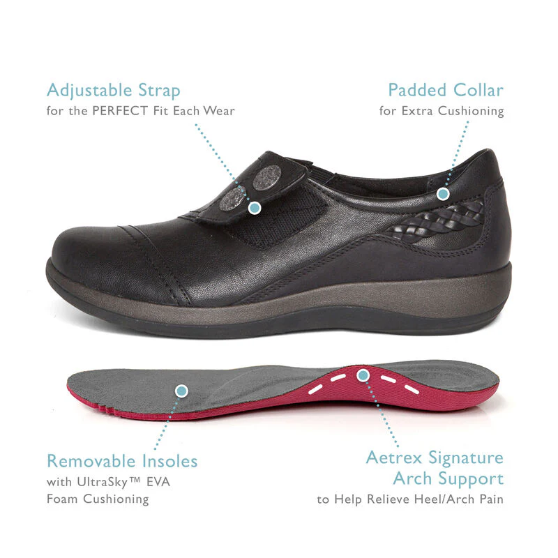 WOMEN'S AETREX KARINA MONK STRAP | BROWN - Image 8