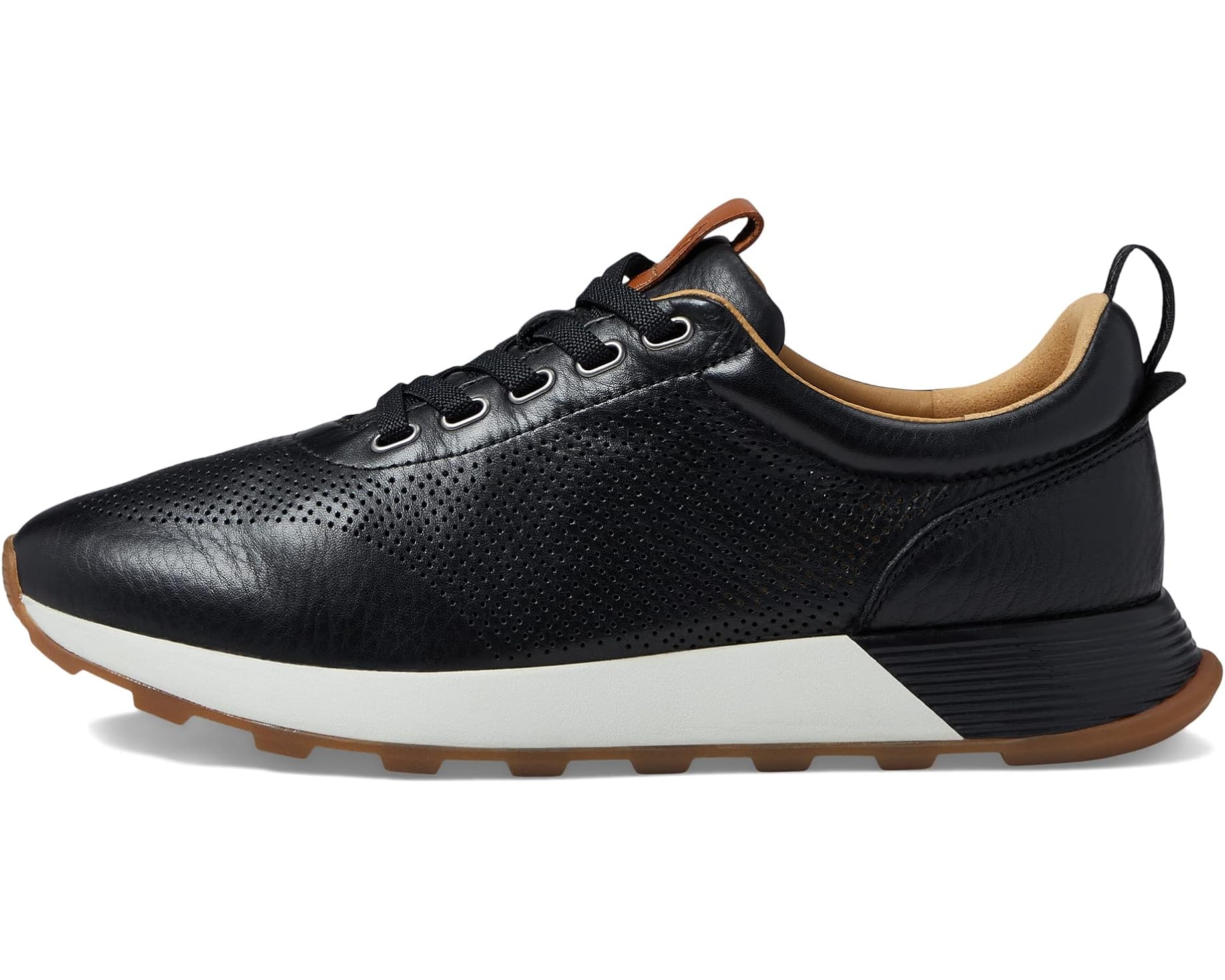 MEN'S JOHNSTON & MURPHY KINNON PERFORATED JOGGER | BLACK - Image 2