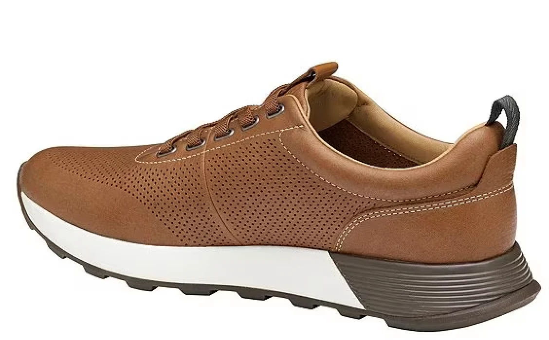 MEN'S JOHNSTON & MURPHY KINNON PERFORATED JOGGER | TAN - Image 5