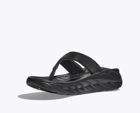 MEN'S HOKA ORA RECOVERY FLIP | BLACK / DARK GULL GRAY - Image 3