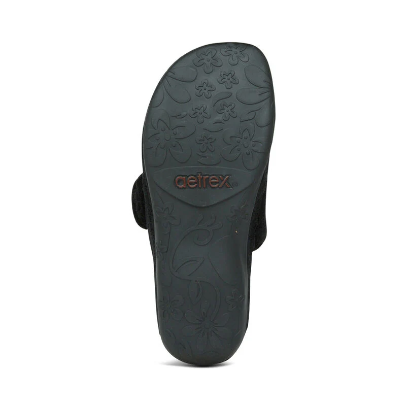 WOMEN'S AETREX MANDY CLOSED TOE SLIPPER | BLACK - Image 6