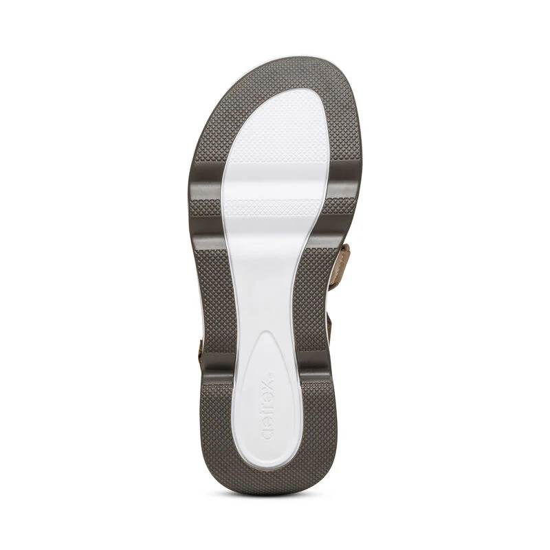 WOMEN'S AETREX MARZ ADJUSTABLE SPORT SANDAL | TAUPE - Image 6