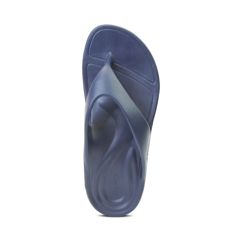 MEN'S AETREX MAUI ORTHOTIC FLIPS | NAVY - Image 5