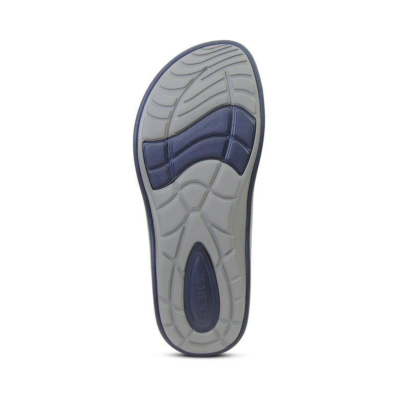 MEN'S AETREX MAUI ORTHOTIC FLIPS | NAVY - Image 6