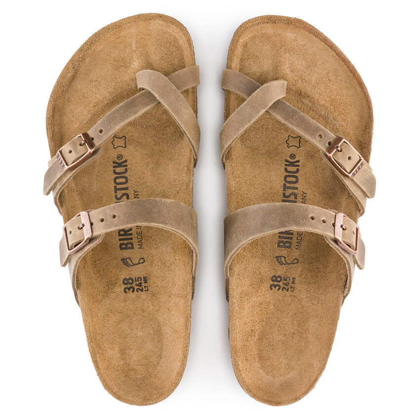 WOMEN'S BIRKENSTOCK MAYARI OILED LEATHER | TABACCO BROWN - Image 4