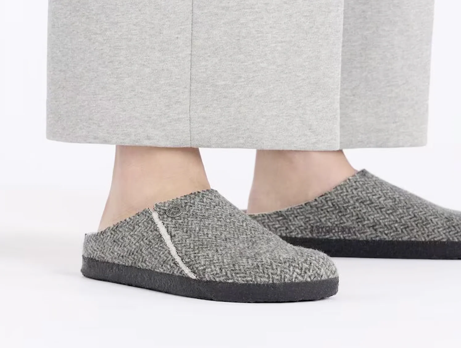 UNISEX BIRKENSTOCK ZERMATT RIVET SHEARLING | HERRINGBONE GRAY - Image 2