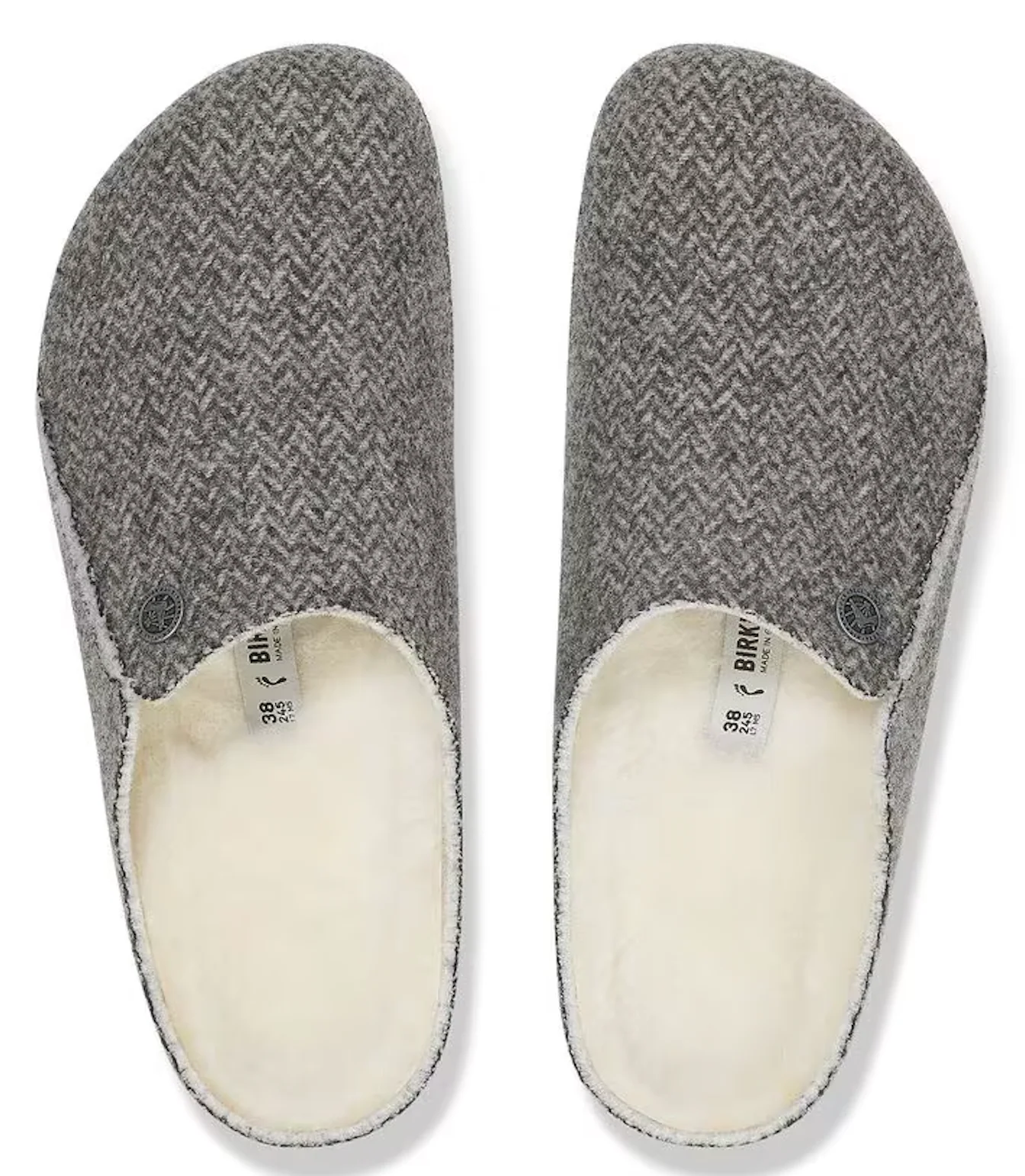 UNISEX BIRKENSTOCK ZERMATT RIVET SHEARLING | HERRINGBONE GRAY - Image 4