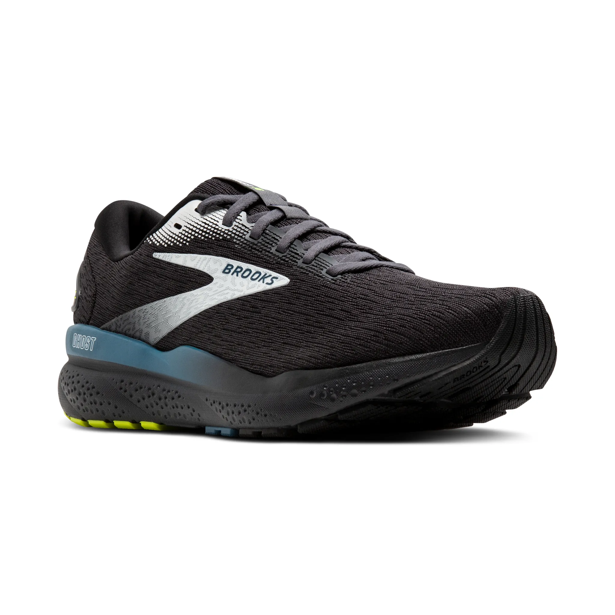 MEN'S BROOKS GHOST 16 | BLACK / EBONY / BLUE