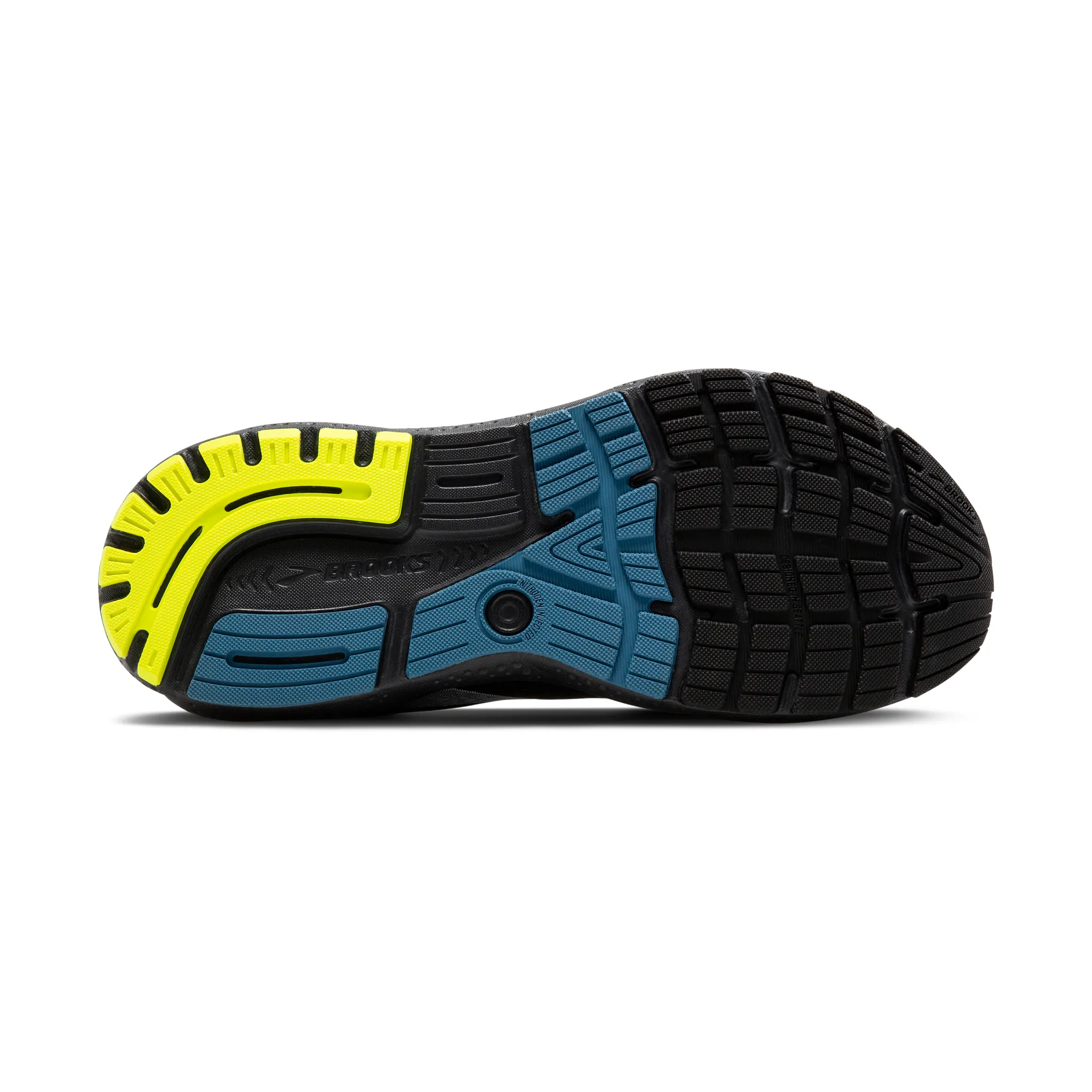 MEN'S BROOKS GHOST 16 | BLACK / EBONY / BLUE - Image 6