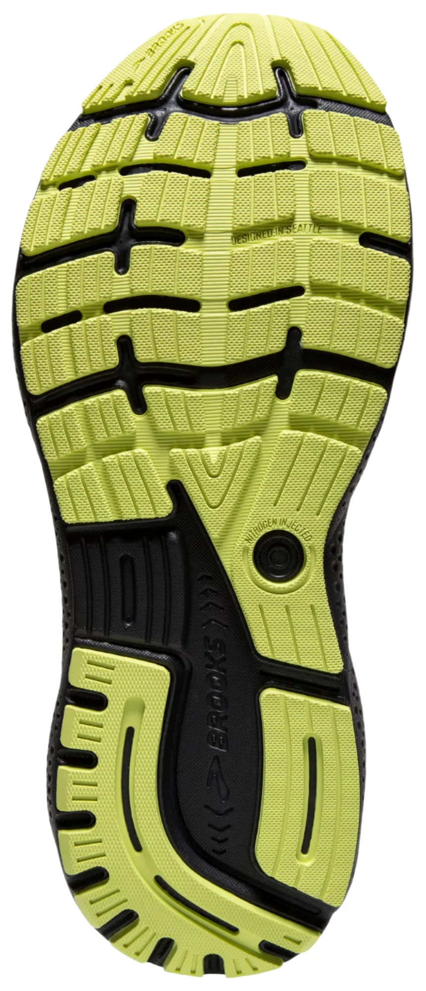 MEN'S BROOKS GHOST 16 | PRIMER / GRAY / LIME - Image 5