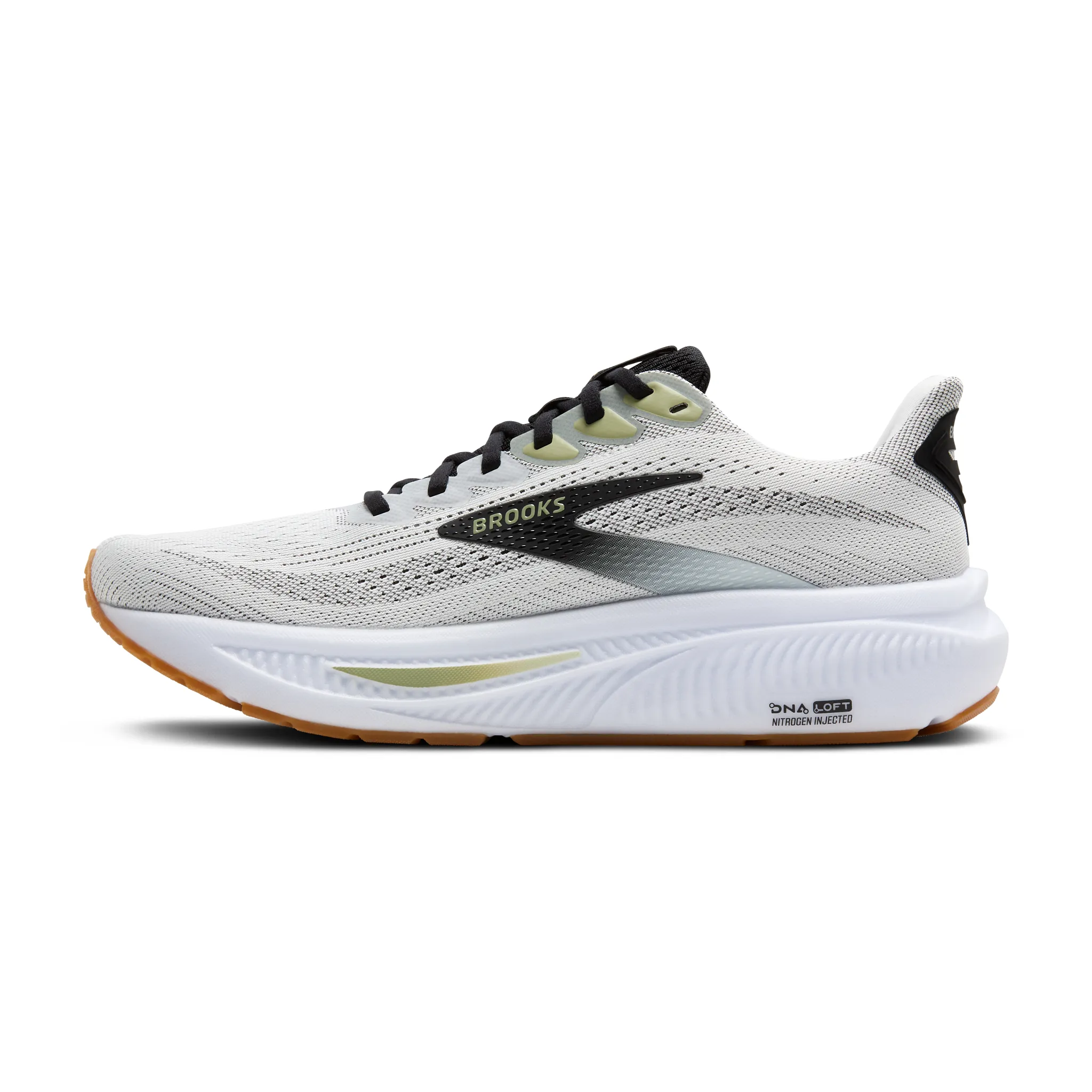 MEN'S BROOKS GHOST 17 | WHITE / BLACK / TEA - Image 2
