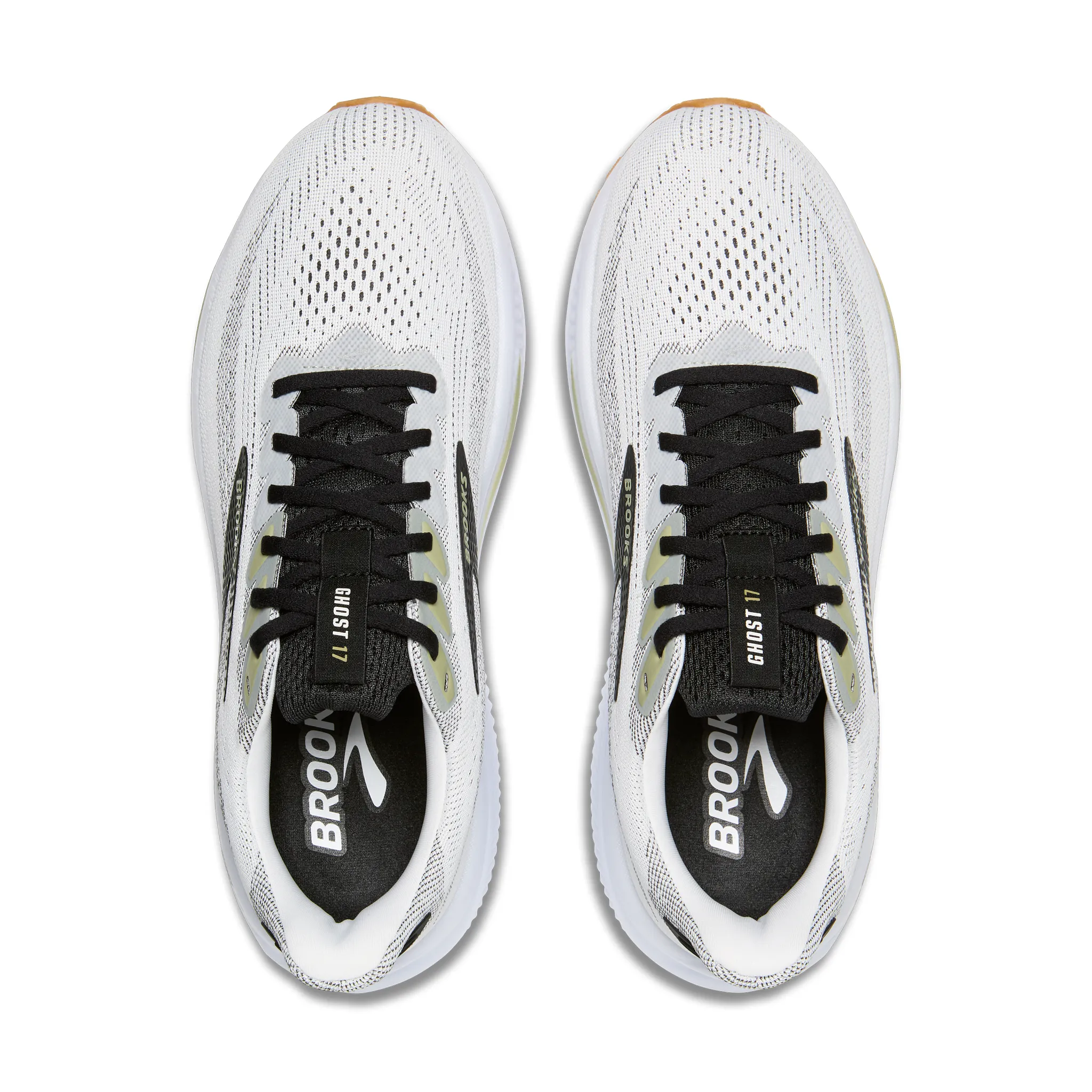MEN'S BROOKS GHOST 17 | WHITE / BLACK / TEA - Image 5
