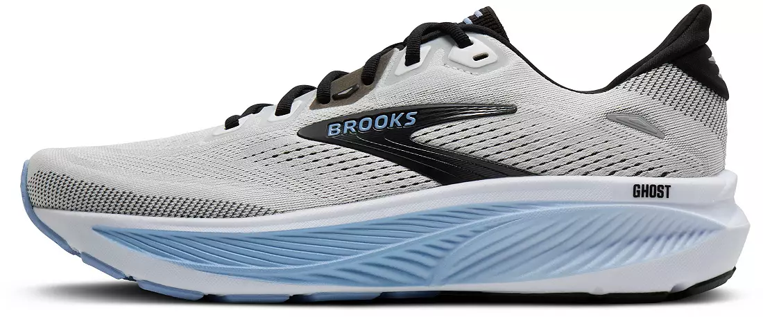 MEN'S BROOKS GHOST 18 | WHITE / BLACK / OPEN AIR - Image 2